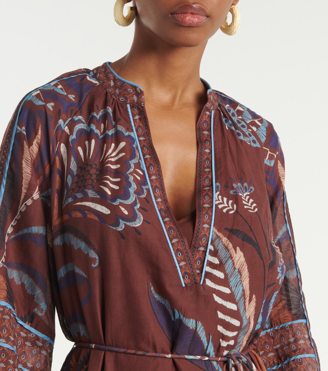 Robe longue Delicate Garden Brown | Farm Rio