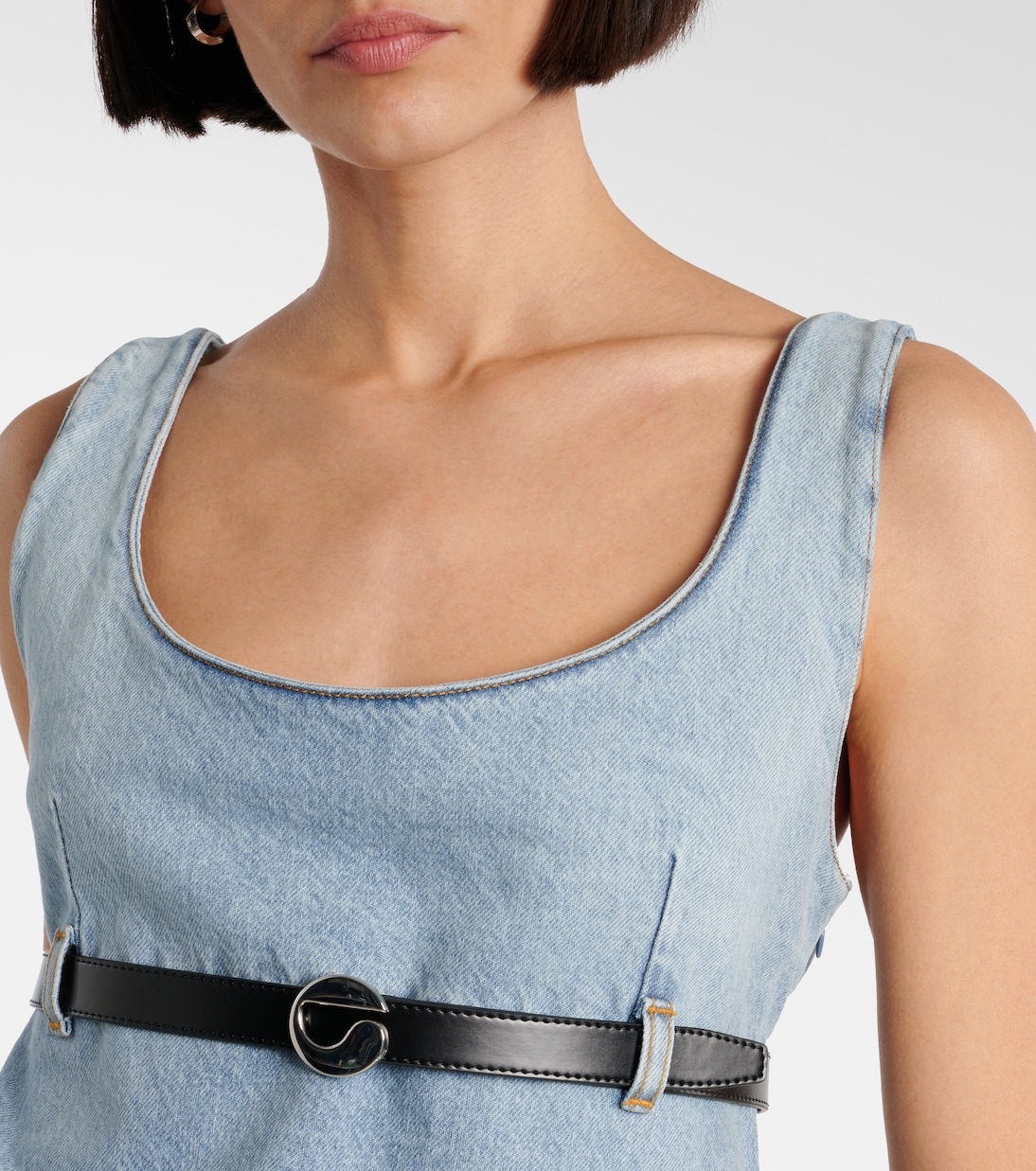 Belted denim minidress | Coperni
