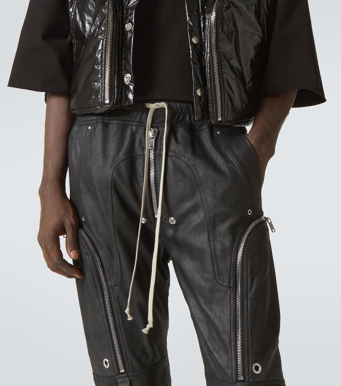 Pantaloni cargo Bauhaus in pelle | Rick Owens