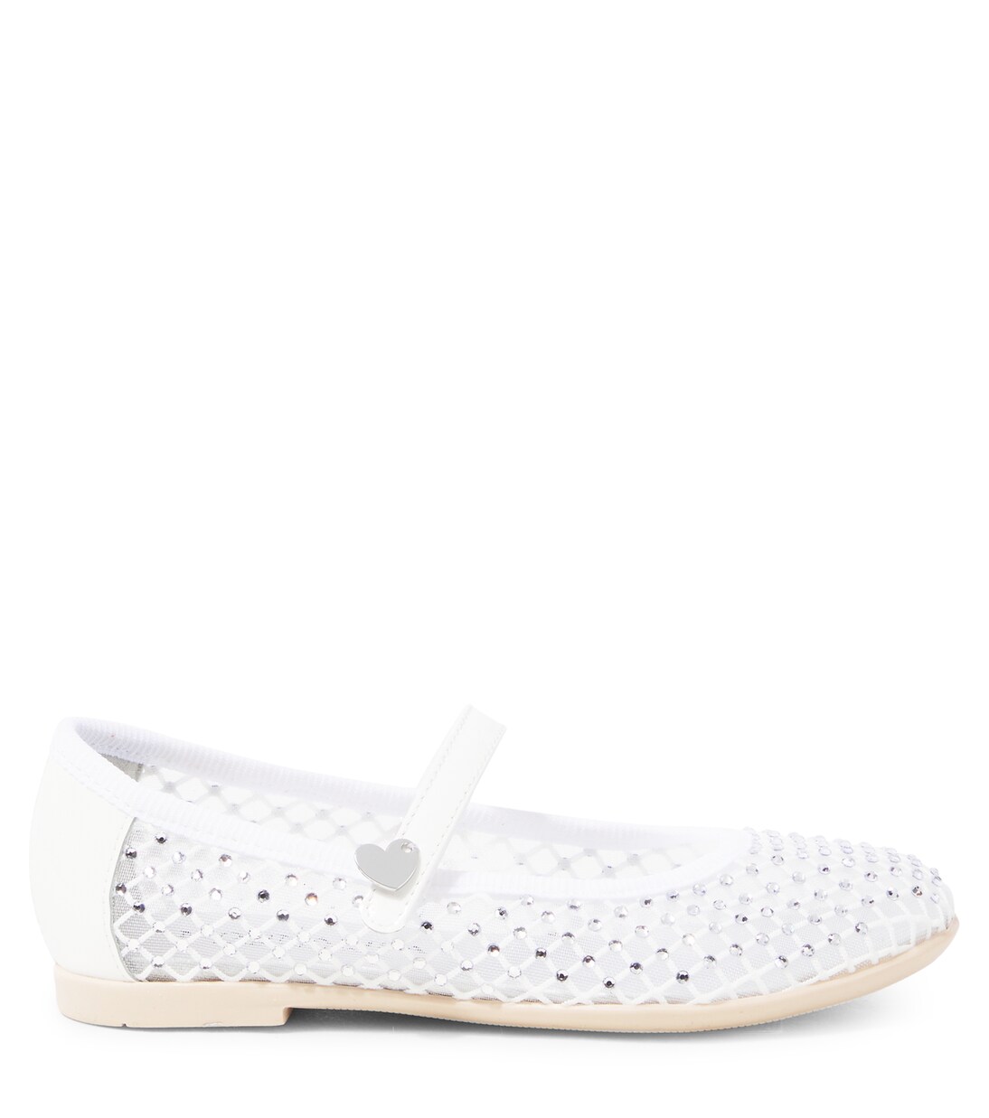 Embellished mesh Mary Jane flats | Monnalisa