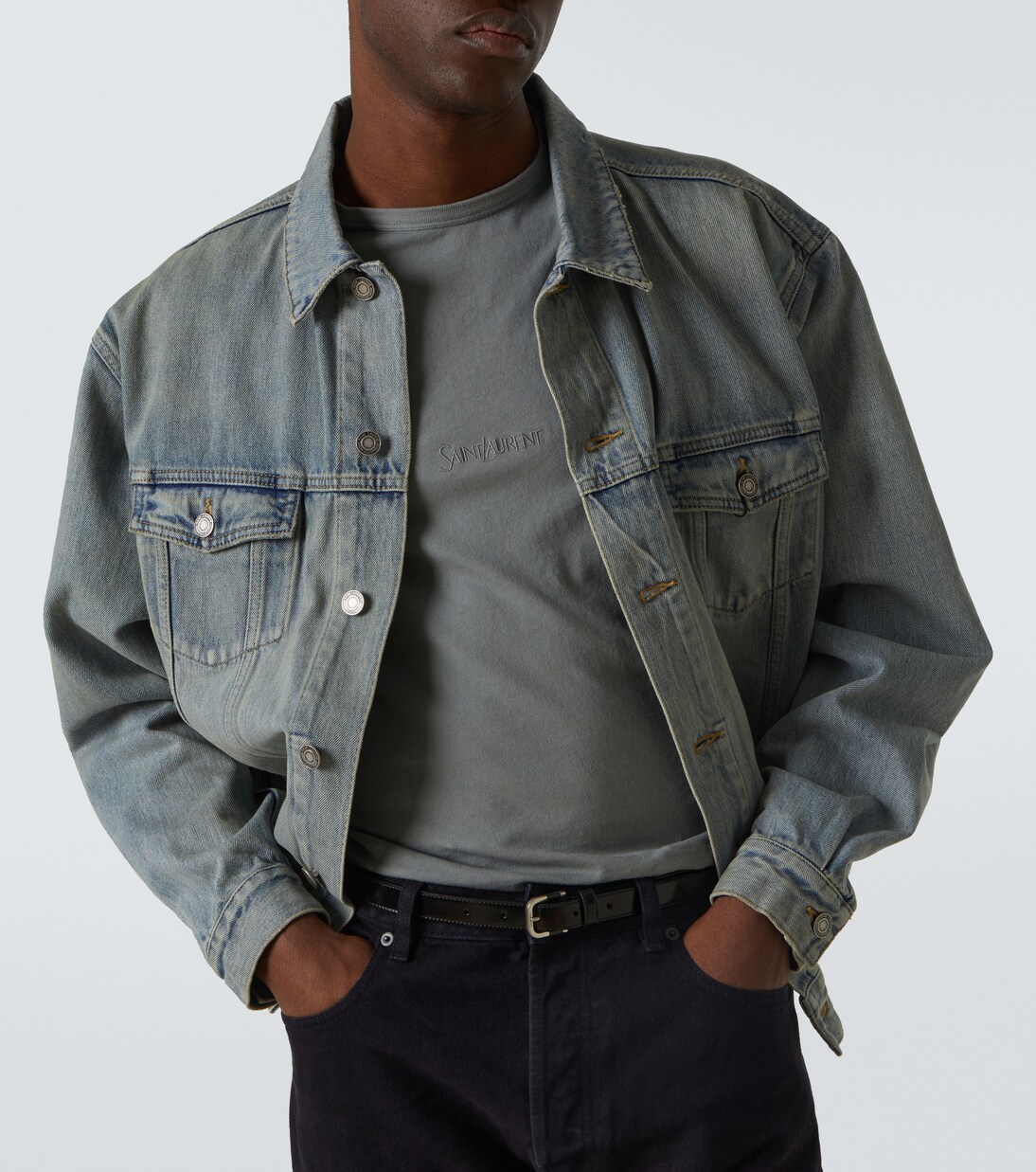 T-shirt en coton à logo | Saint Laurent