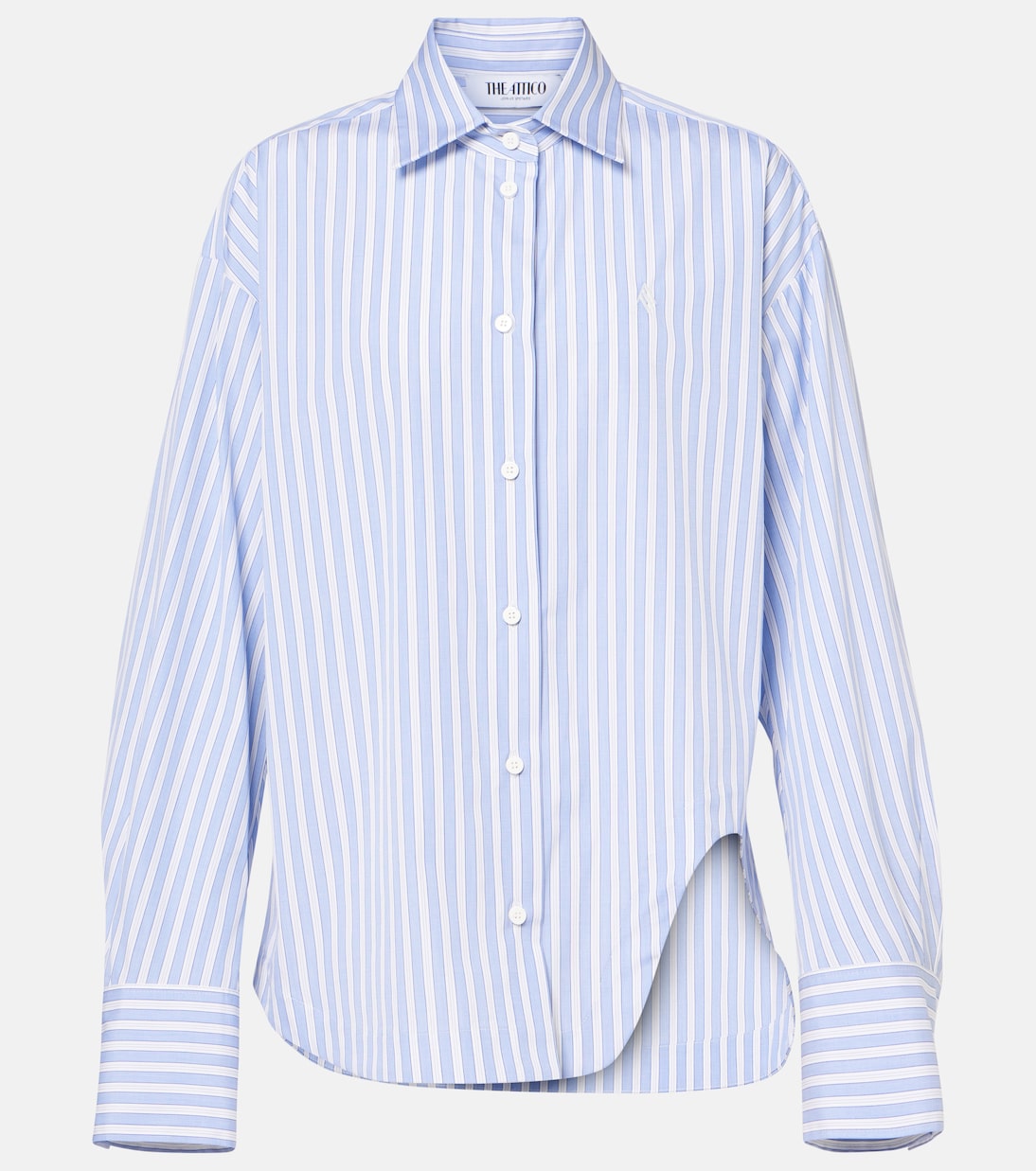 Eliza asymmetric striped cotton shirt | The Attico