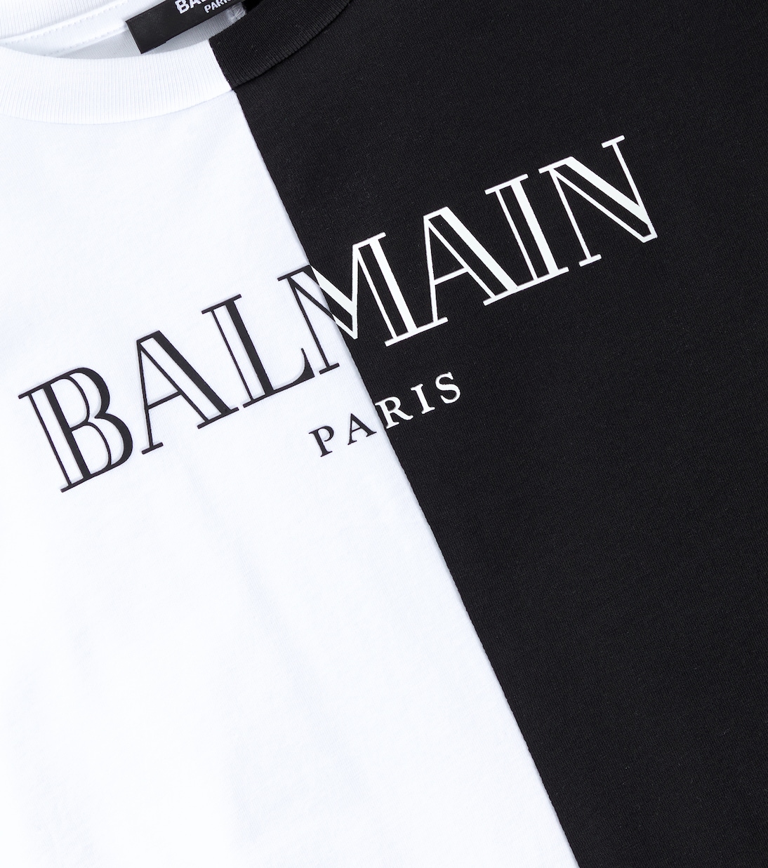 Colorblocked cotton jersey T-shirt | Balmain Kids