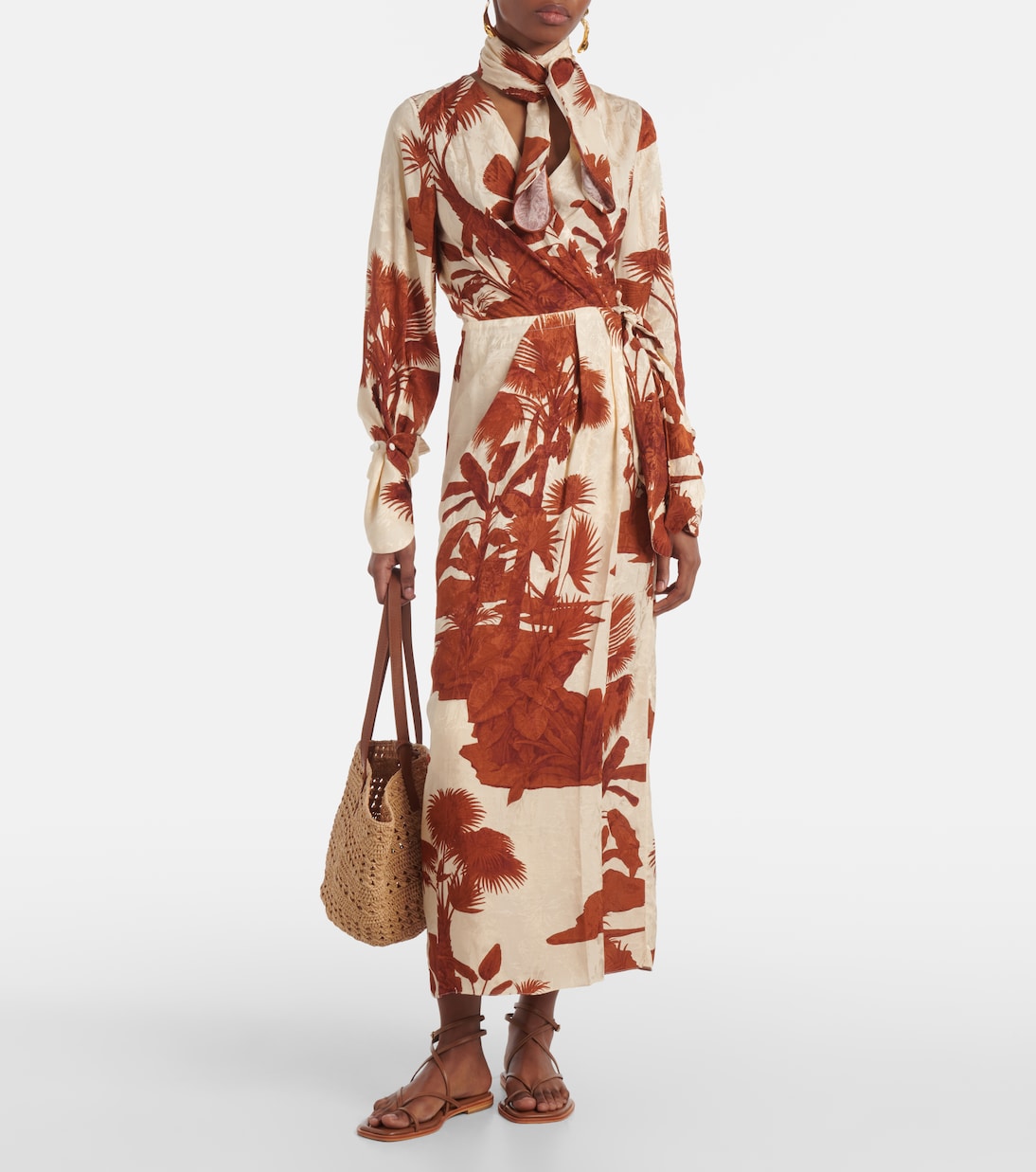 Robe longue Unmooring imprimée | Johanna Ortiz