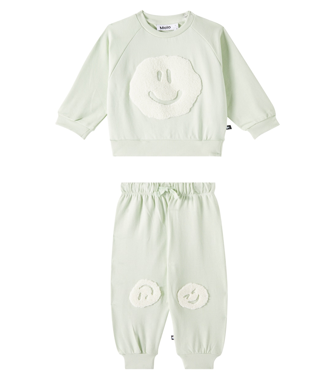 Baby cotton sweatshirt and sweatpants set | Molo