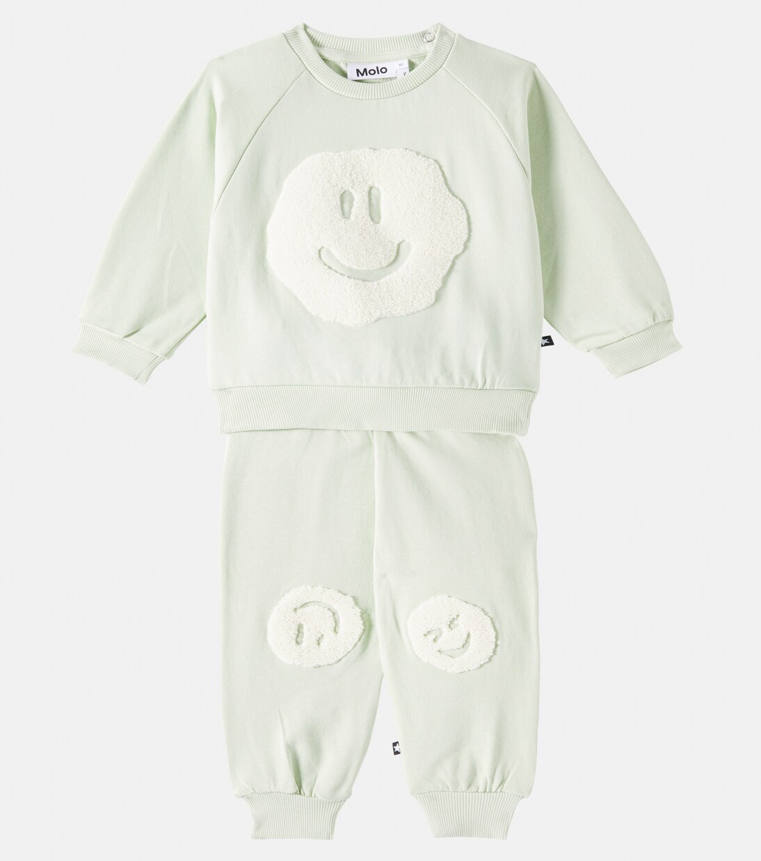 Baby cotton sweatshirt and sweatpants set | Molo