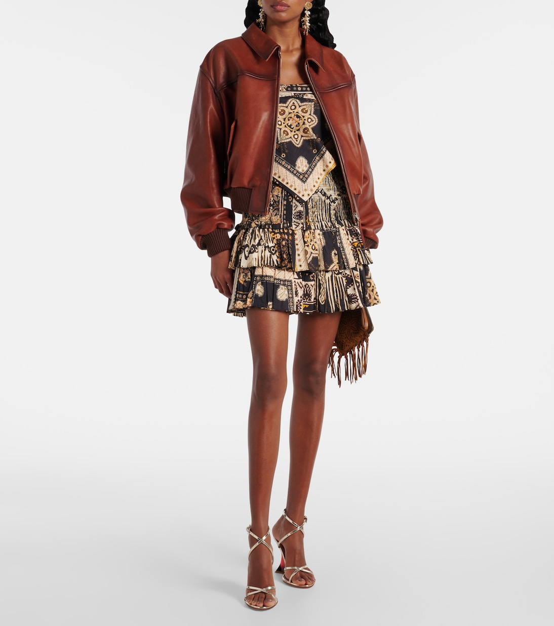 Wedge-Sandalen Nina 105 aus Metallic-Leder | Paris Texas