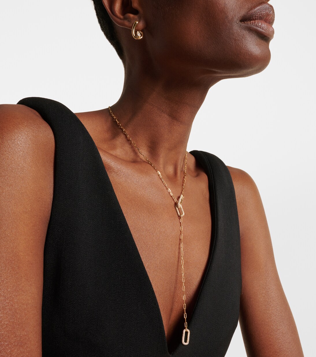 Halskette Cable Link aus 18kt Gelbgold (750/1000) mit Diamanten | Shay Jewelry