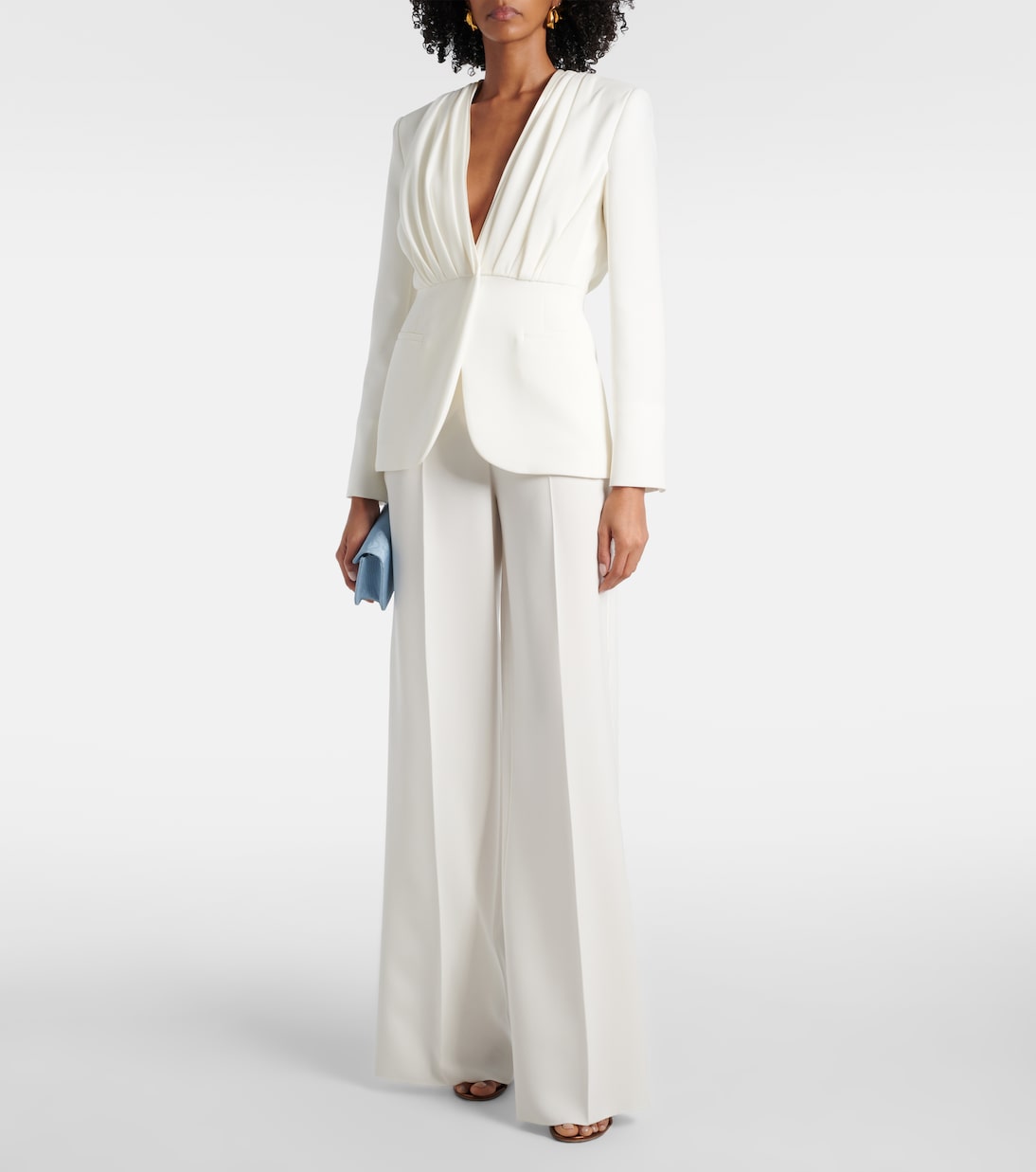 Pantalones anchos Abetone de cady de tiro alto | Max Mara