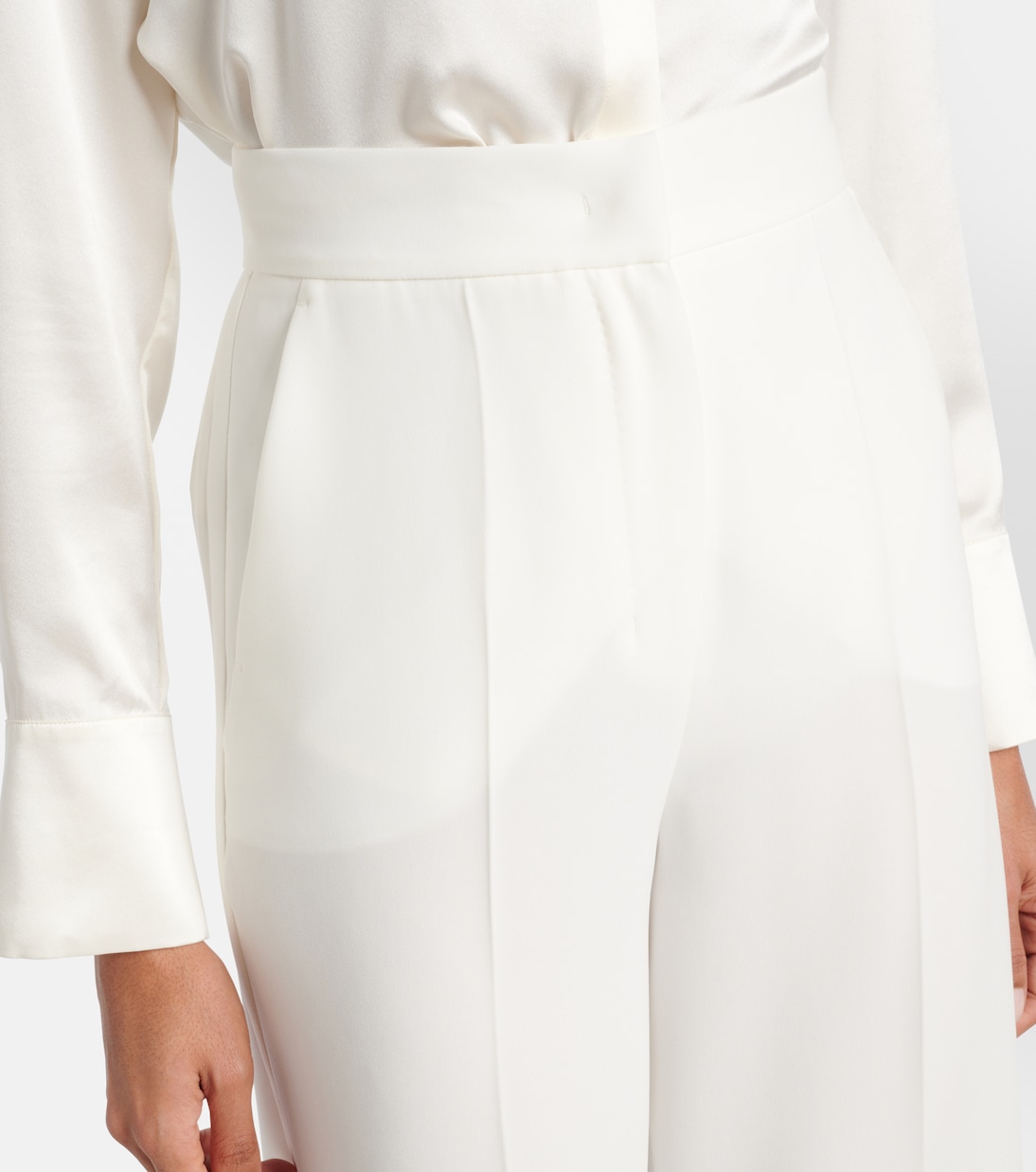 Pantalones anchos Abetone de cady de tiro alto | Max Mara