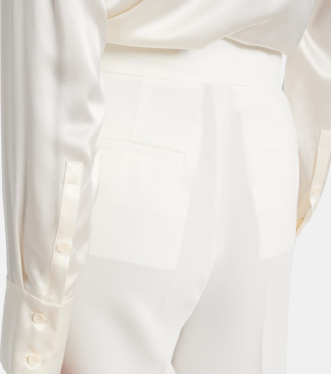 Pantalones anchos Abetone de cady de tiro alto | Max Mara