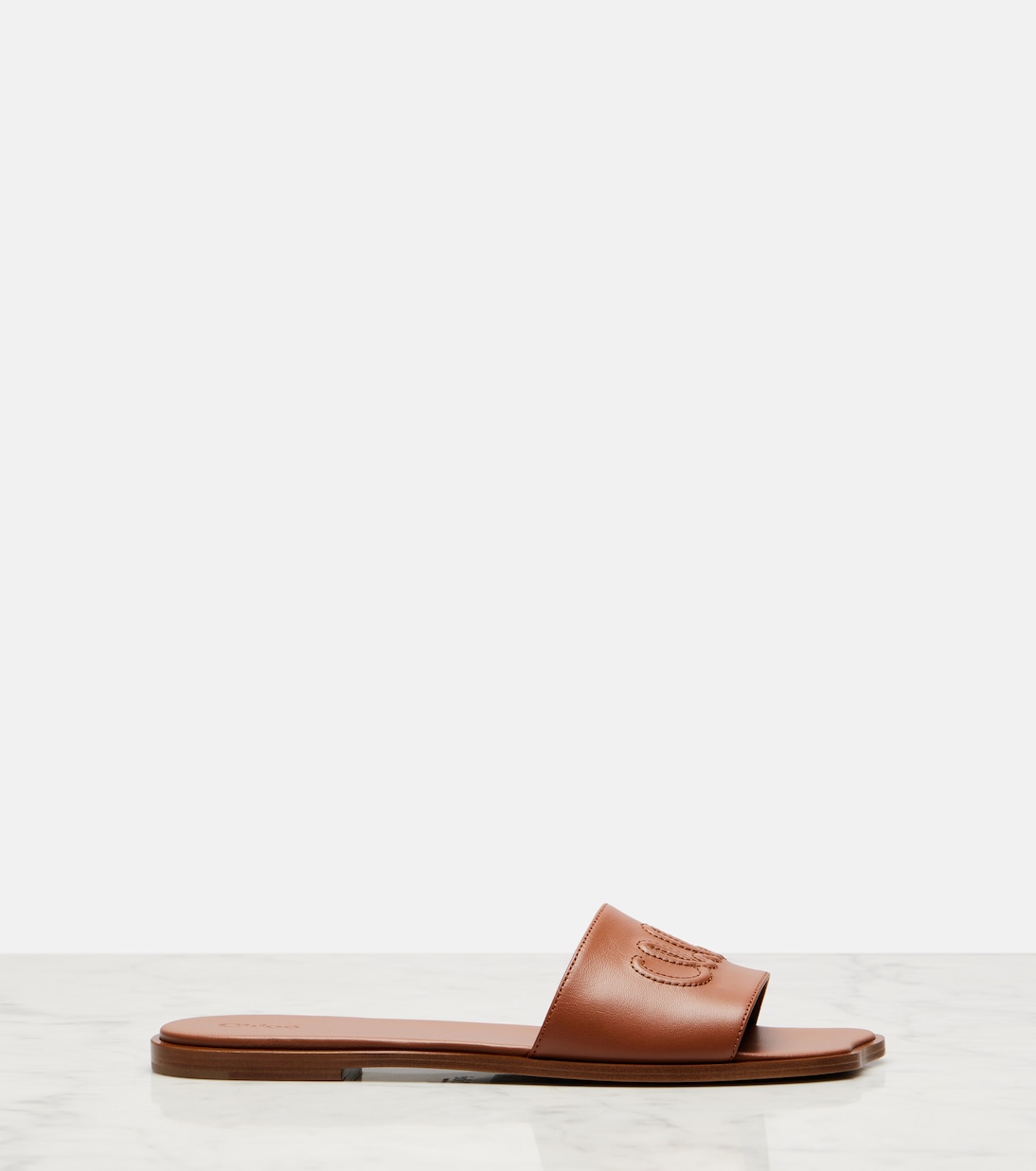 Mules Flower en cuir | Chloé