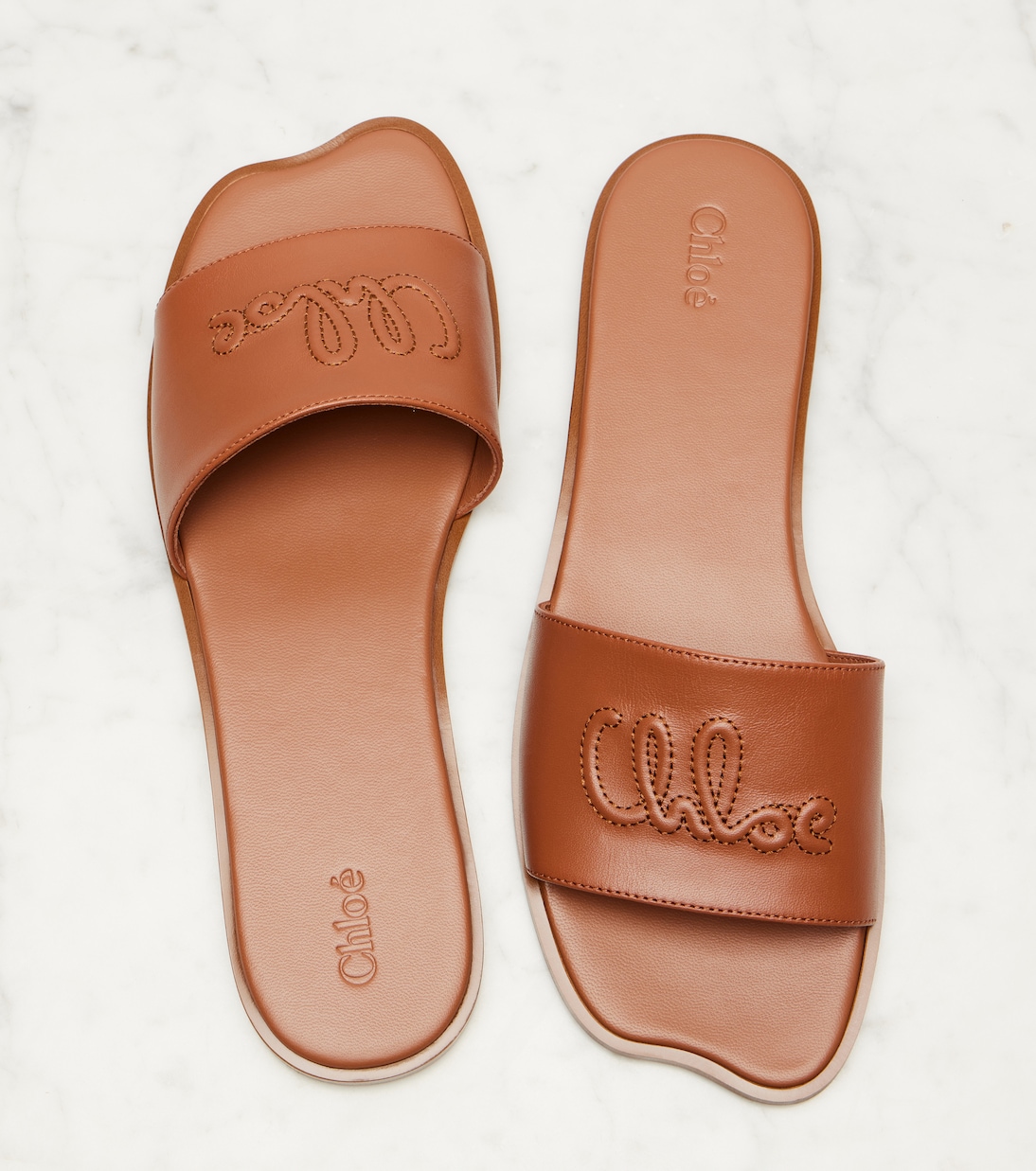 Mules Flower en cuir | Chloé