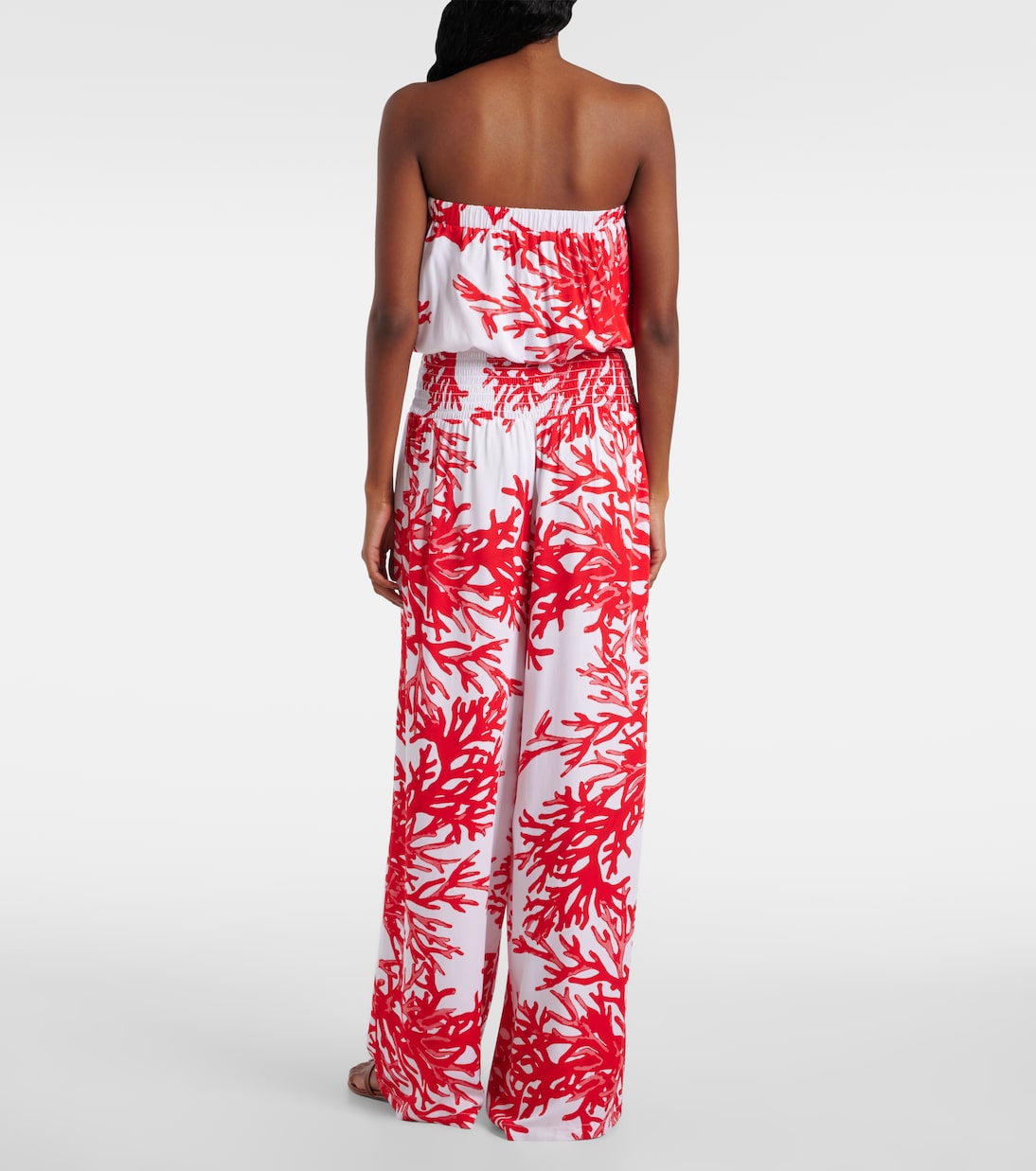 Naomi printed strapless jumpsuit | Melissa Odabash