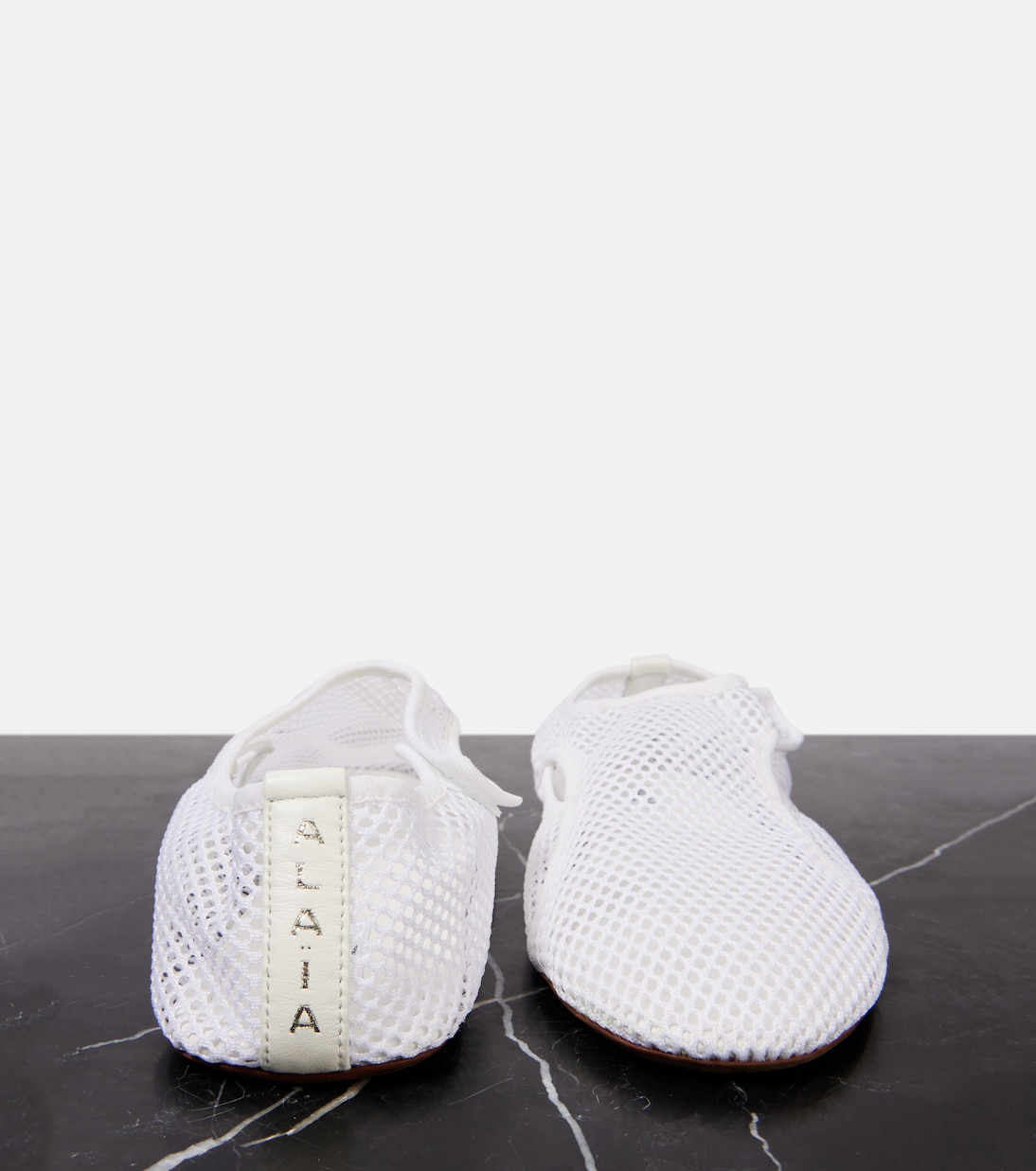 Ballerinas aus Mesh mit Leder | Alaïa