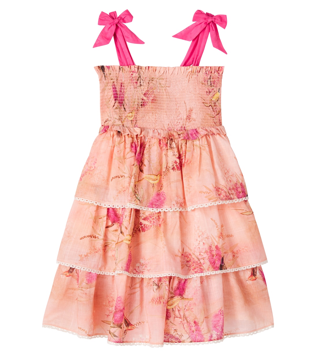 Abito Cascadian in cotone con stampa floreale | Zimmermann Kids