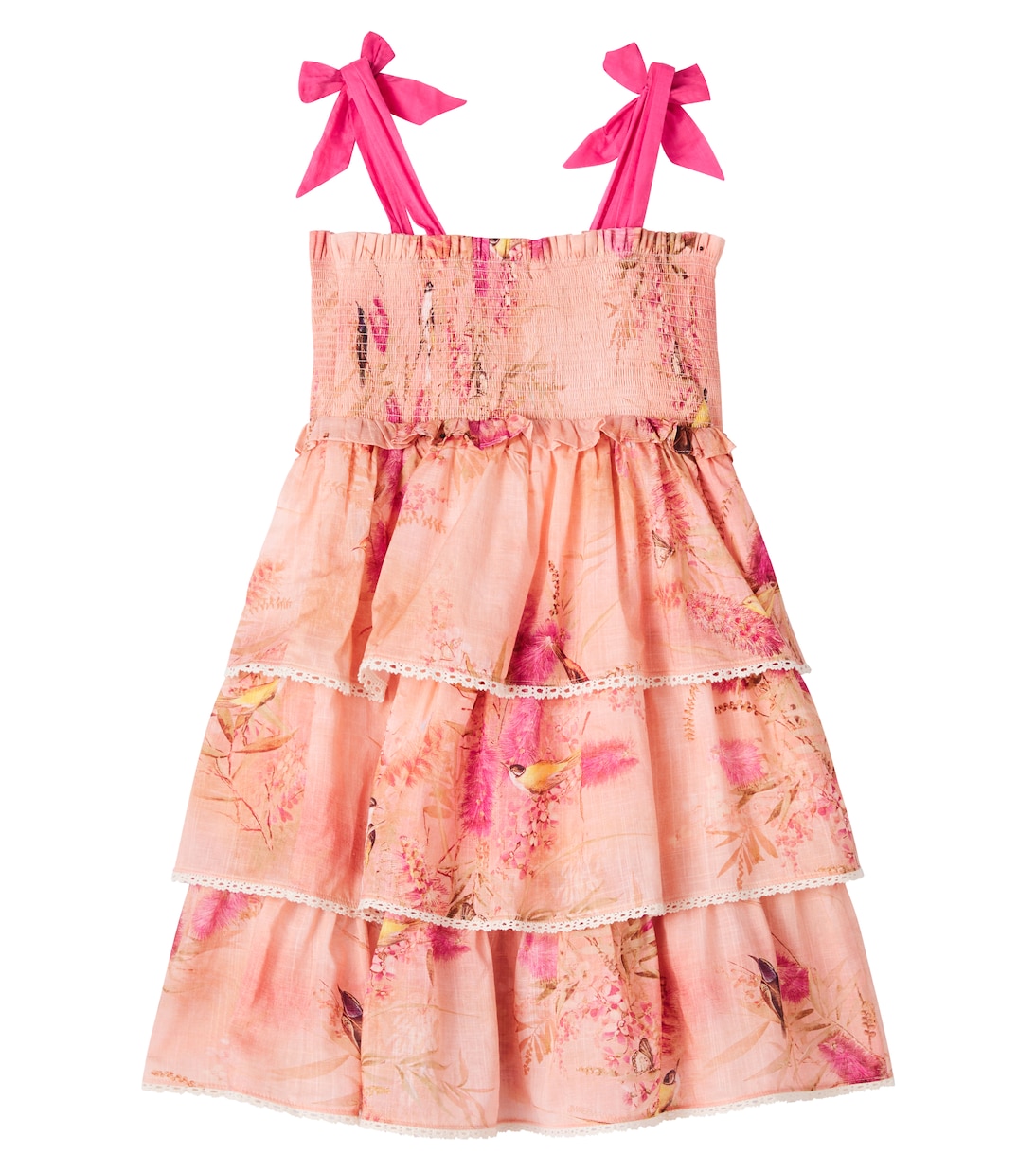 Abito Cascadian in cotone con stampa floreale | Zimmermann Kids