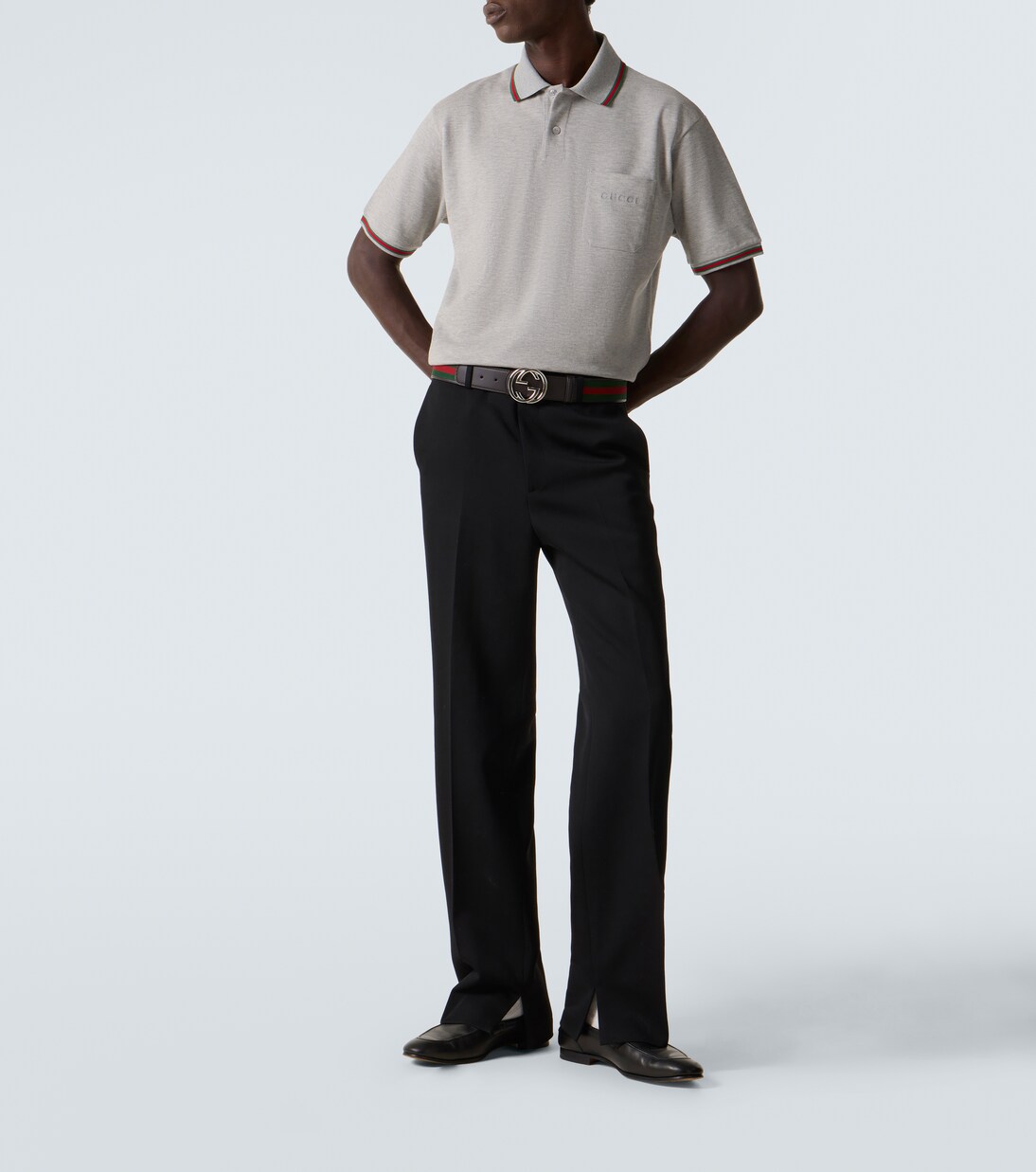 Web Stripe cotton-blend polo shirt | Gucci