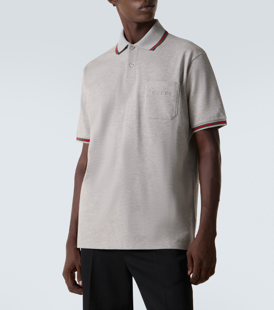 Web Stripe cotton-blend polo shirt | Gucci