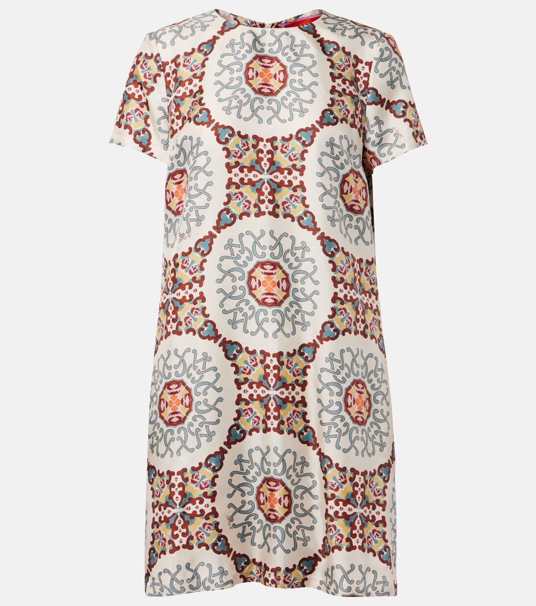 Swing printed silk satin minidress | La DoubleJ