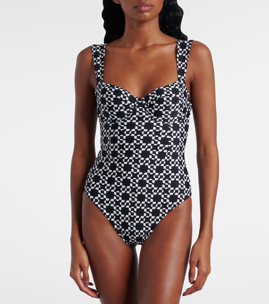 Lexi printed bustier swimsuit | Simkhai