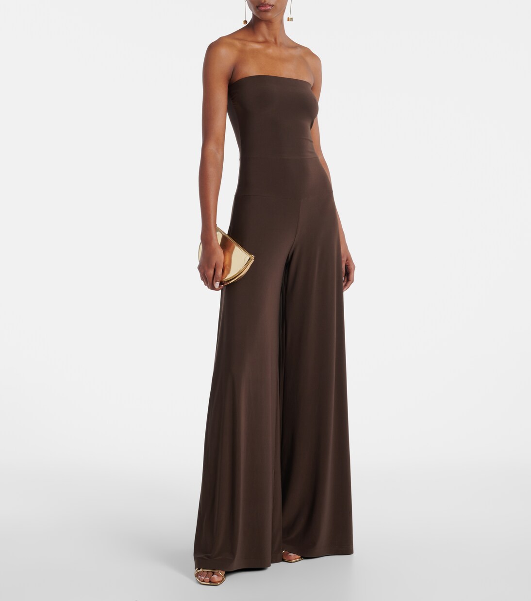 Strapless jersey jumpsuit | Norma Kamali