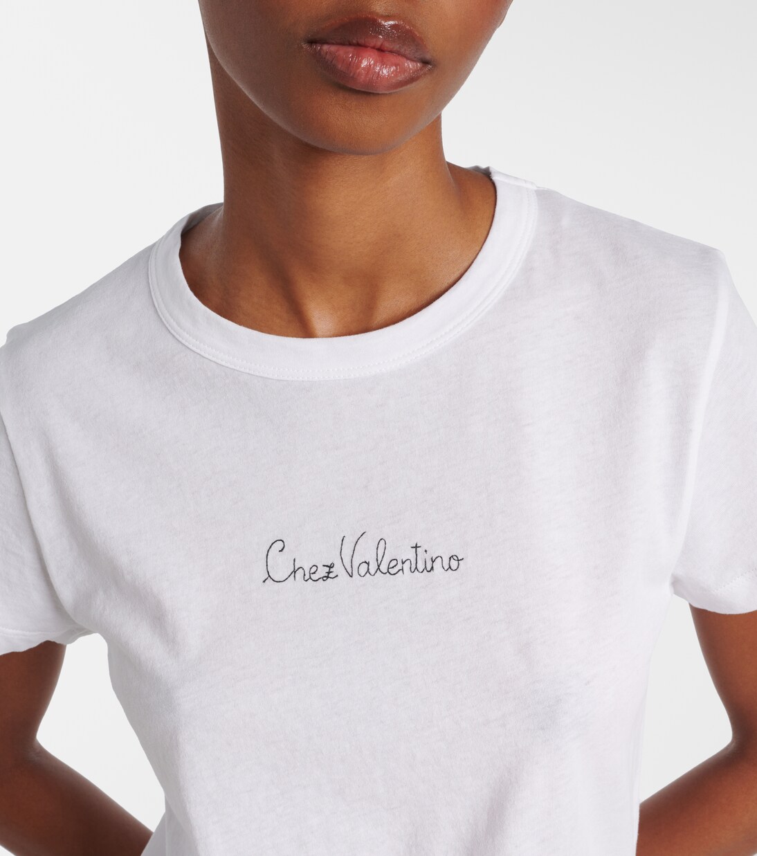 Camiseta Chez Valentino de jersey de algodón | Valentino