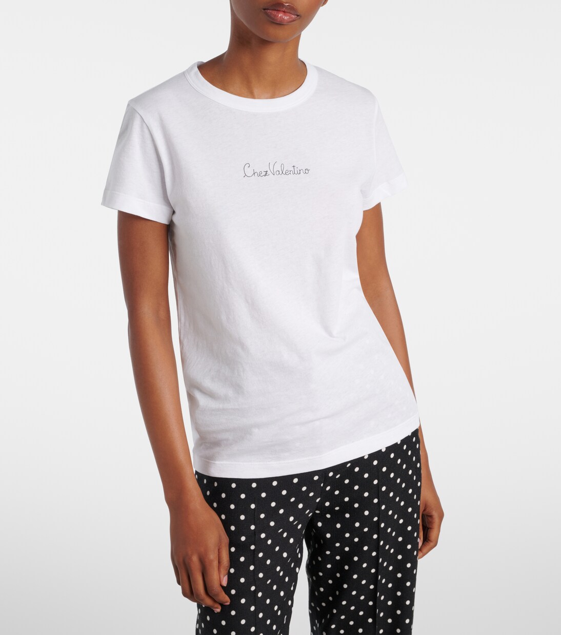 Camiseta Chez Valentino de jersey de algodón | Valentino