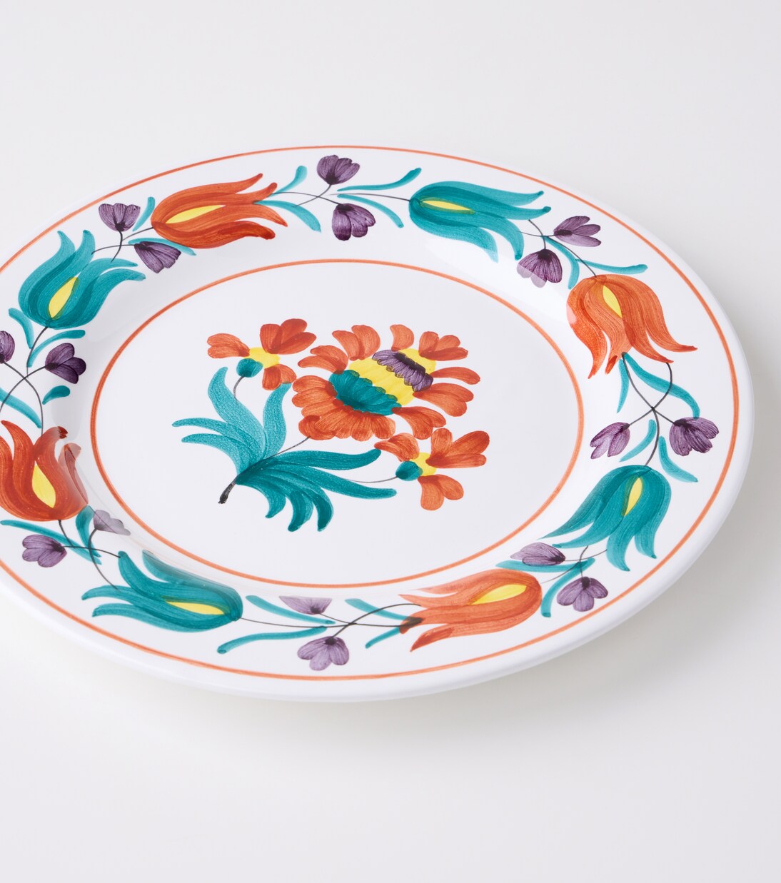 Lia floral ceramic dinner plate | Cabana