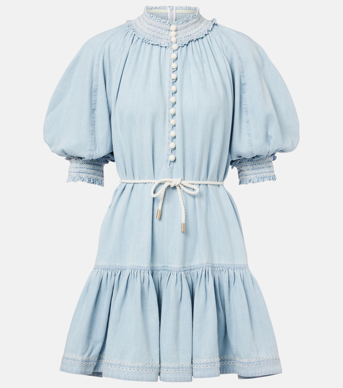 Ascension ruffled denim minidress | Zimmermann