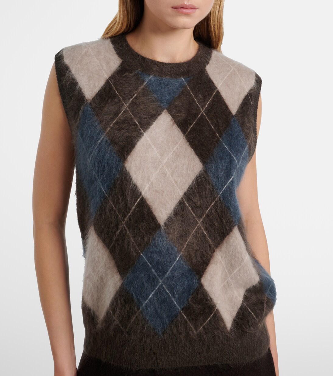 Yasmin Argyle cashmere sweater vest | Lisa Yang