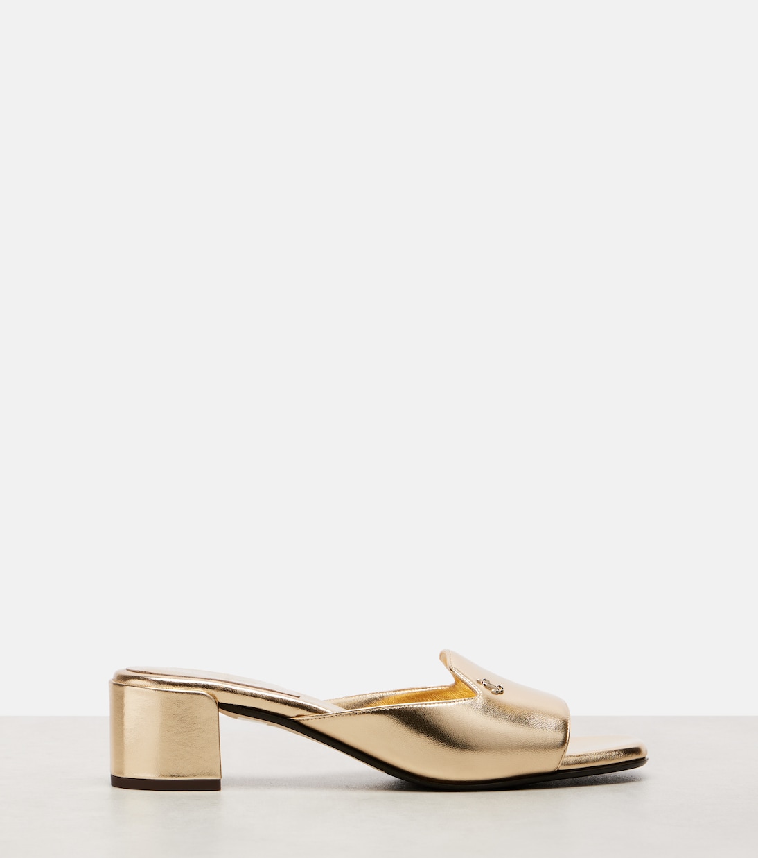 Pantoletten Dina 45 aus Metallic-Leder | Jimmy Choo