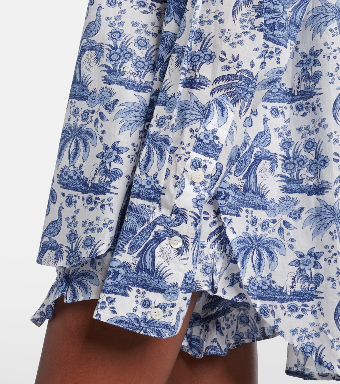 Camisa de gasa de algodón estampada | Staud