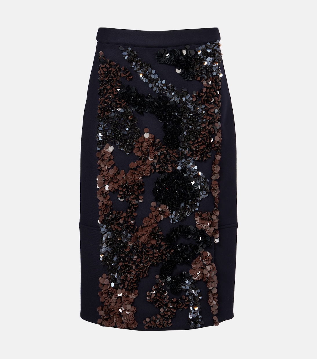 Sequined wool-blend midi skirt | Plan C
