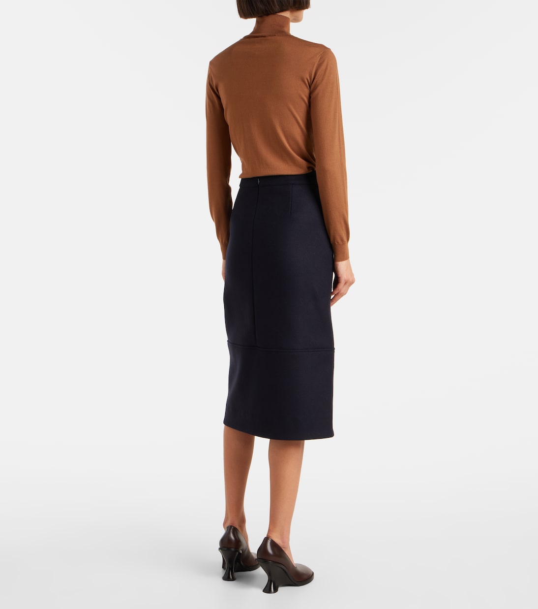 Sequined wool-blend midi skirt | Plan C