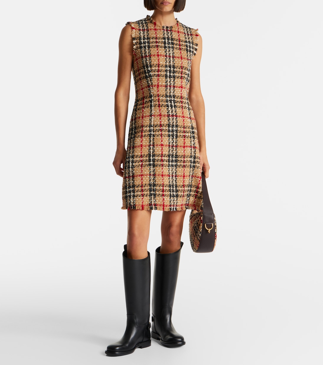 Minikleid Burberry Check aus Bouclé | Burberry