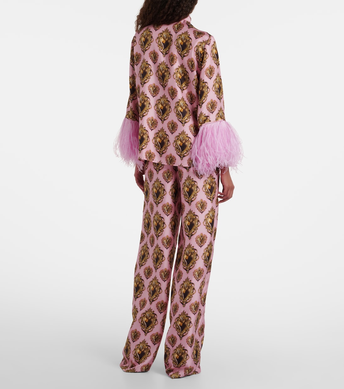 Pantalon ample imprimé en soie | Dolce&Gabbana