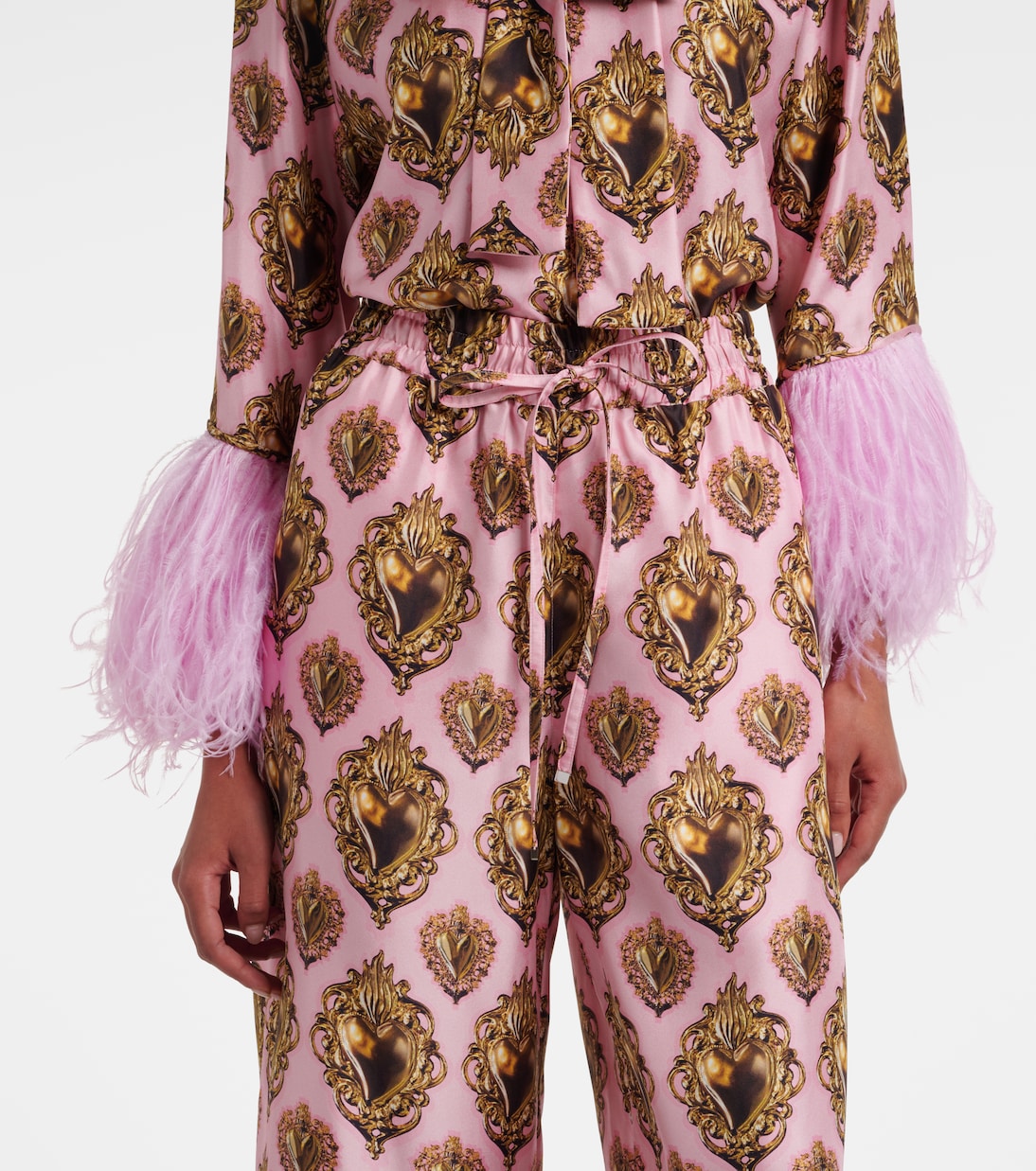 Pantalon ample imprimé en soie | Dolce&Gabbana