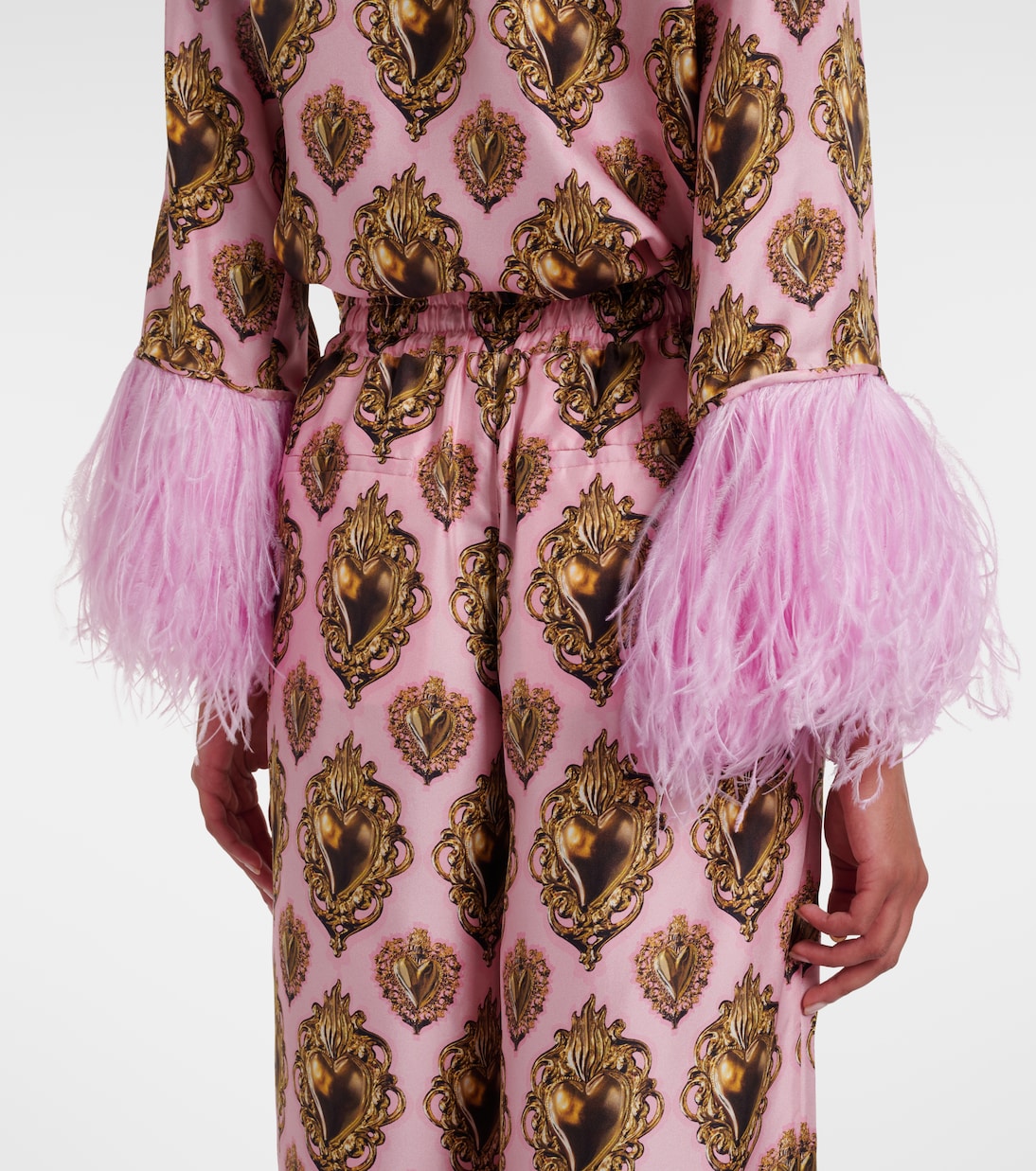 Pantalon ample imprimé en soie | Dolce&Gabbana