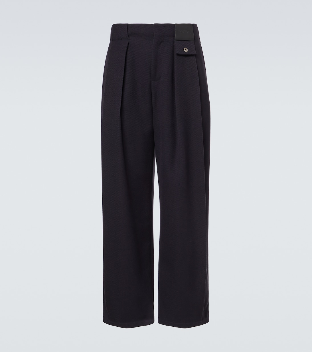Pantaloni a gamba larga in twill di cotone | Loewe