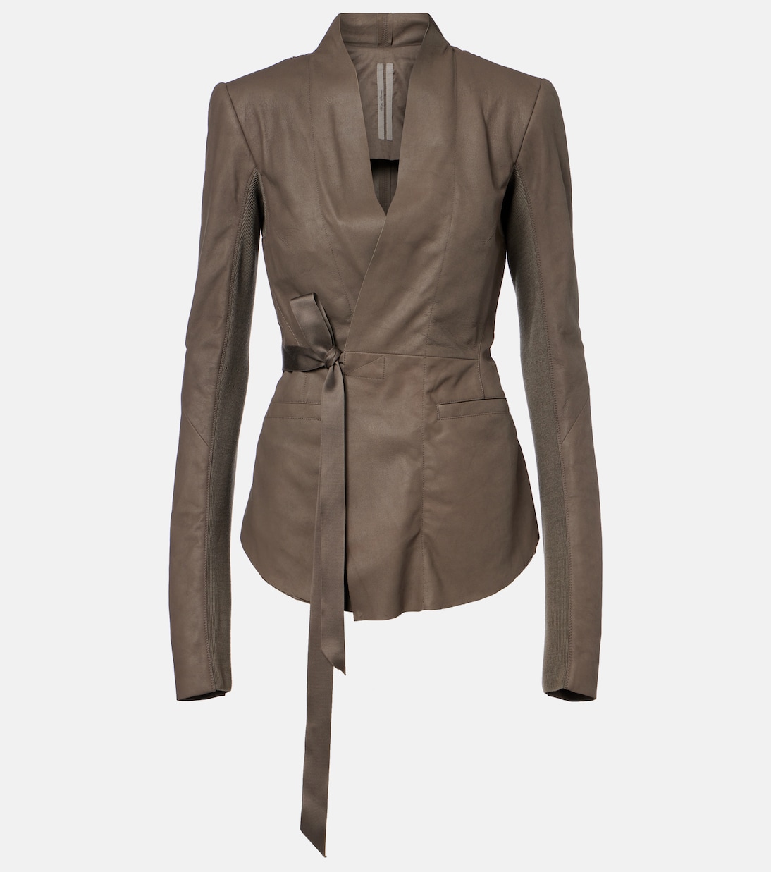 Blazer Hollywood aus Leder mit Schurwolle | Rick Owens