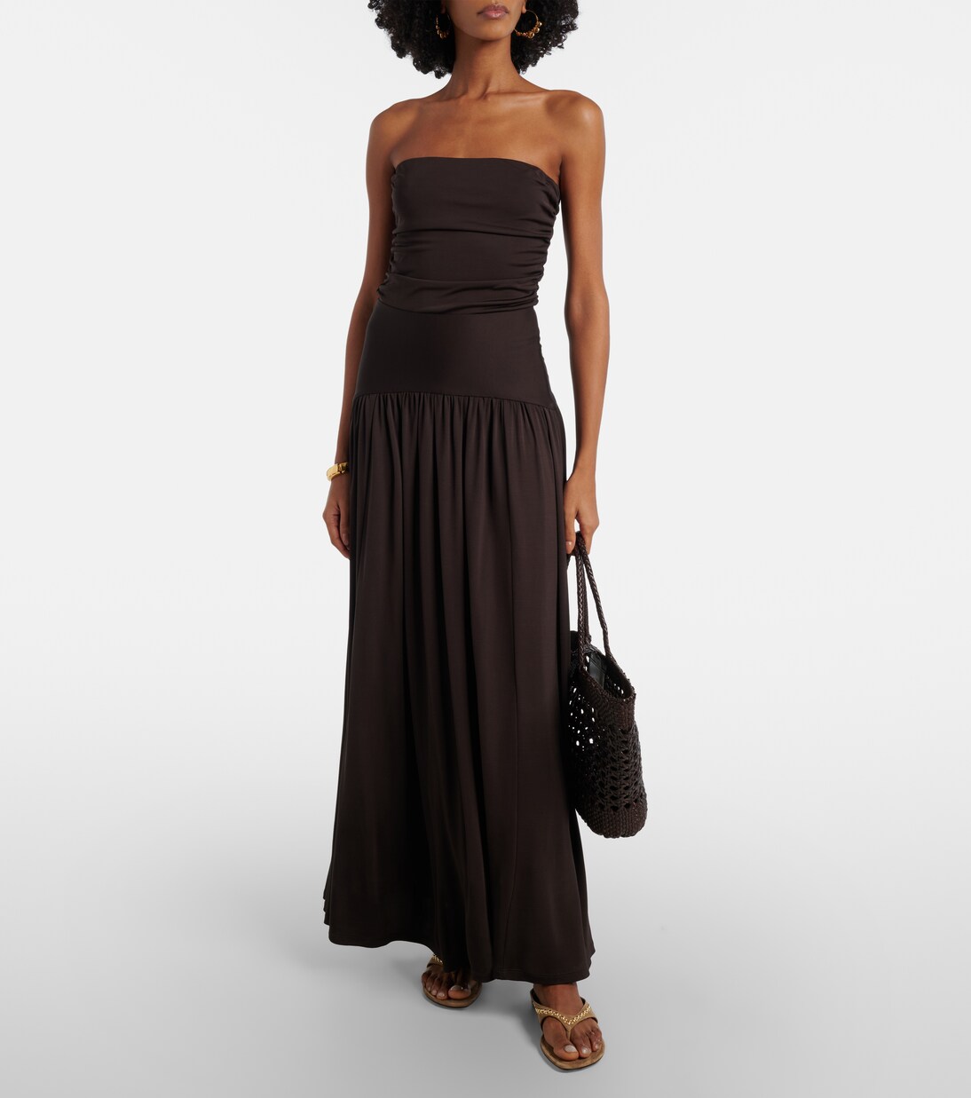 Sandali infradito in suede con cristalli | Herbert Levine