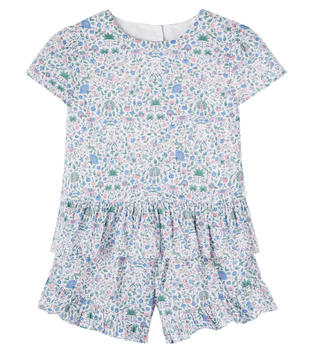Floral cotton T-shirt and shorts set | Tartine et Chocolat