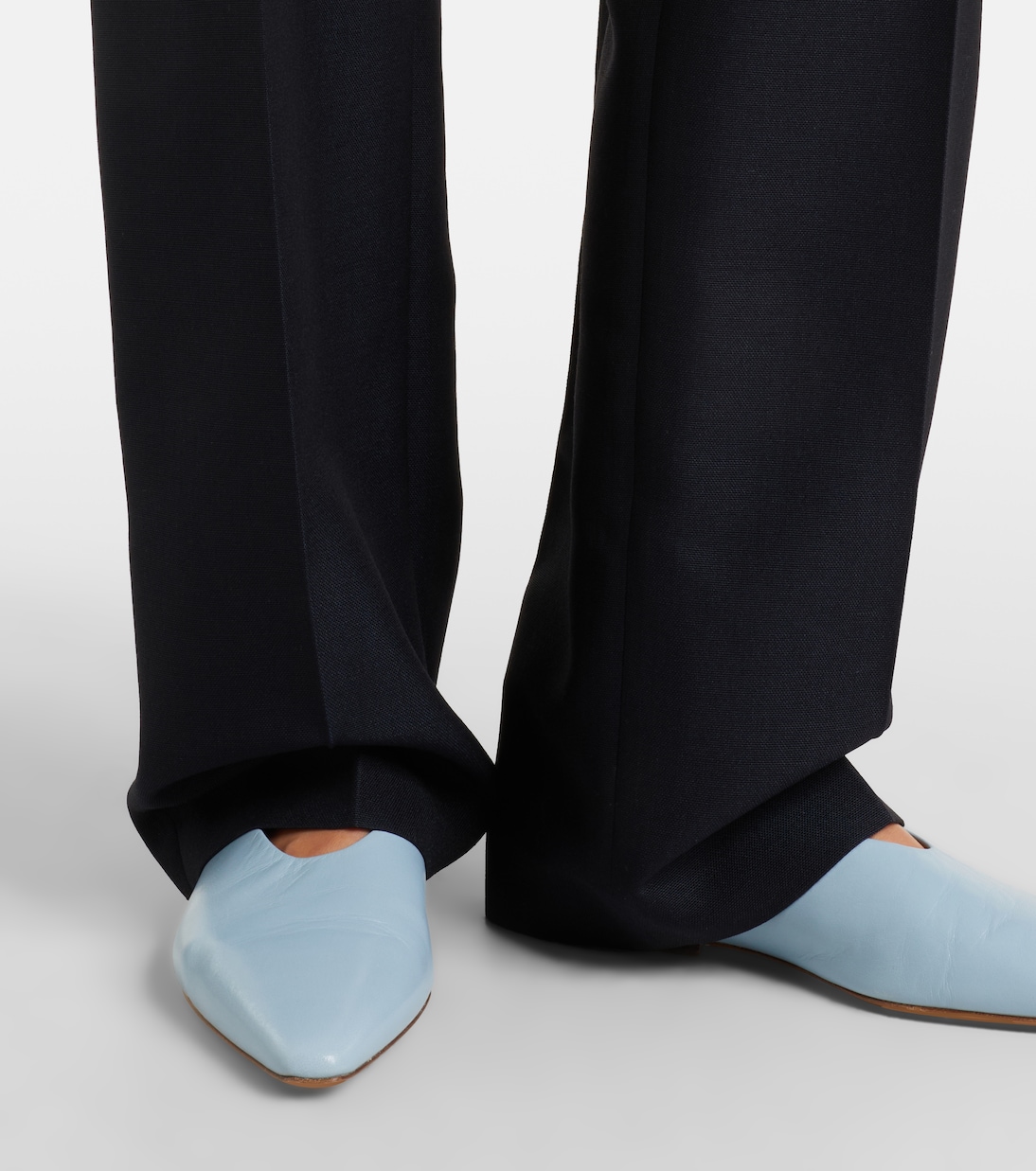 Cutout wool and mohair straight pants | Jil Sander