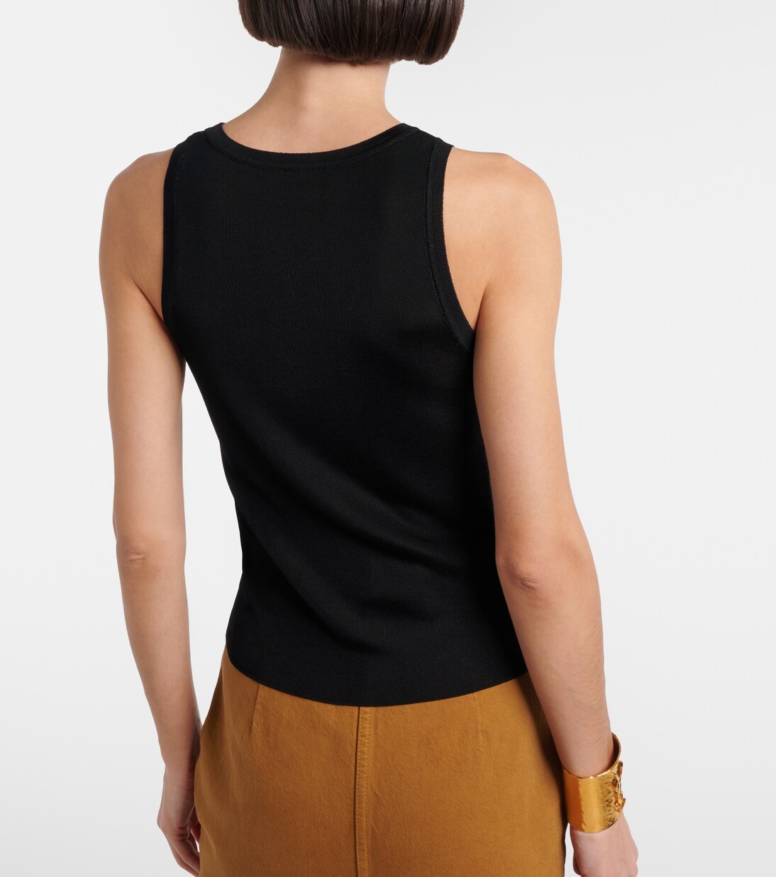 Ribbed-knit jersey tank top | Saint Laurent