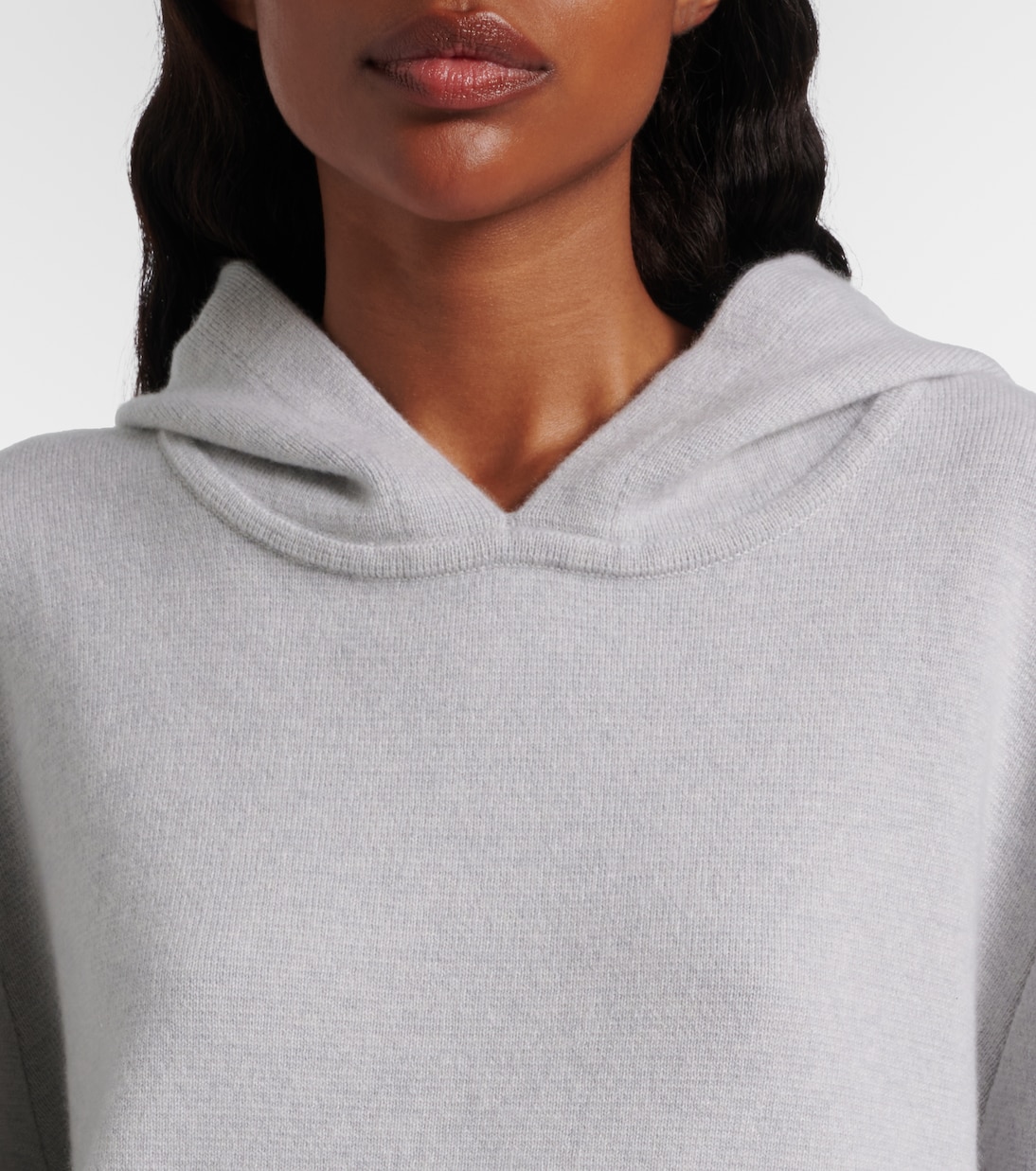 Cashmere hoodie with rose quartz | God's True Cashmere