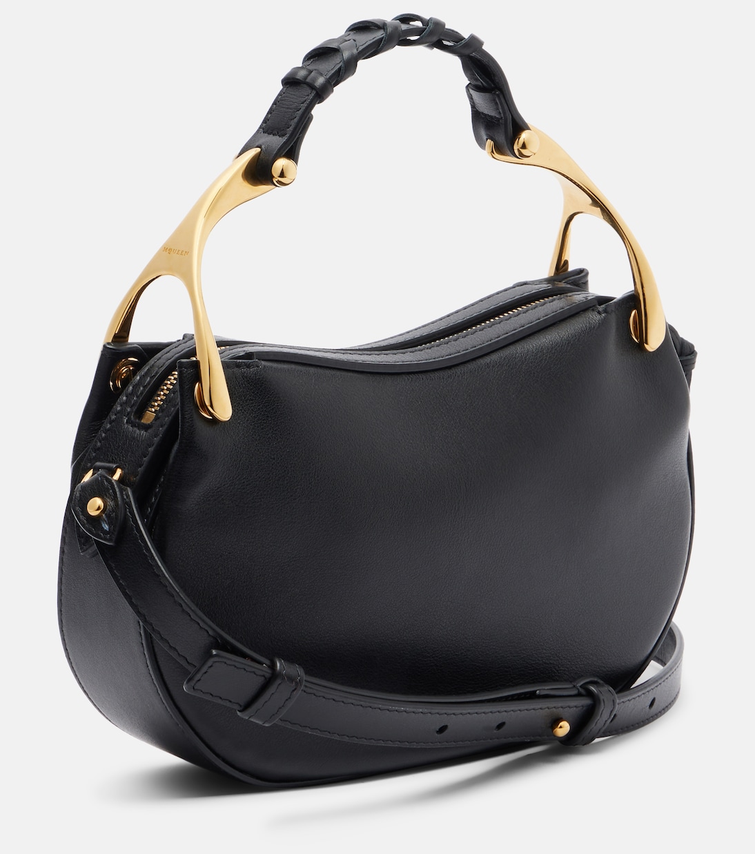 Wishbone Mini leather top-handle bag | McQueen