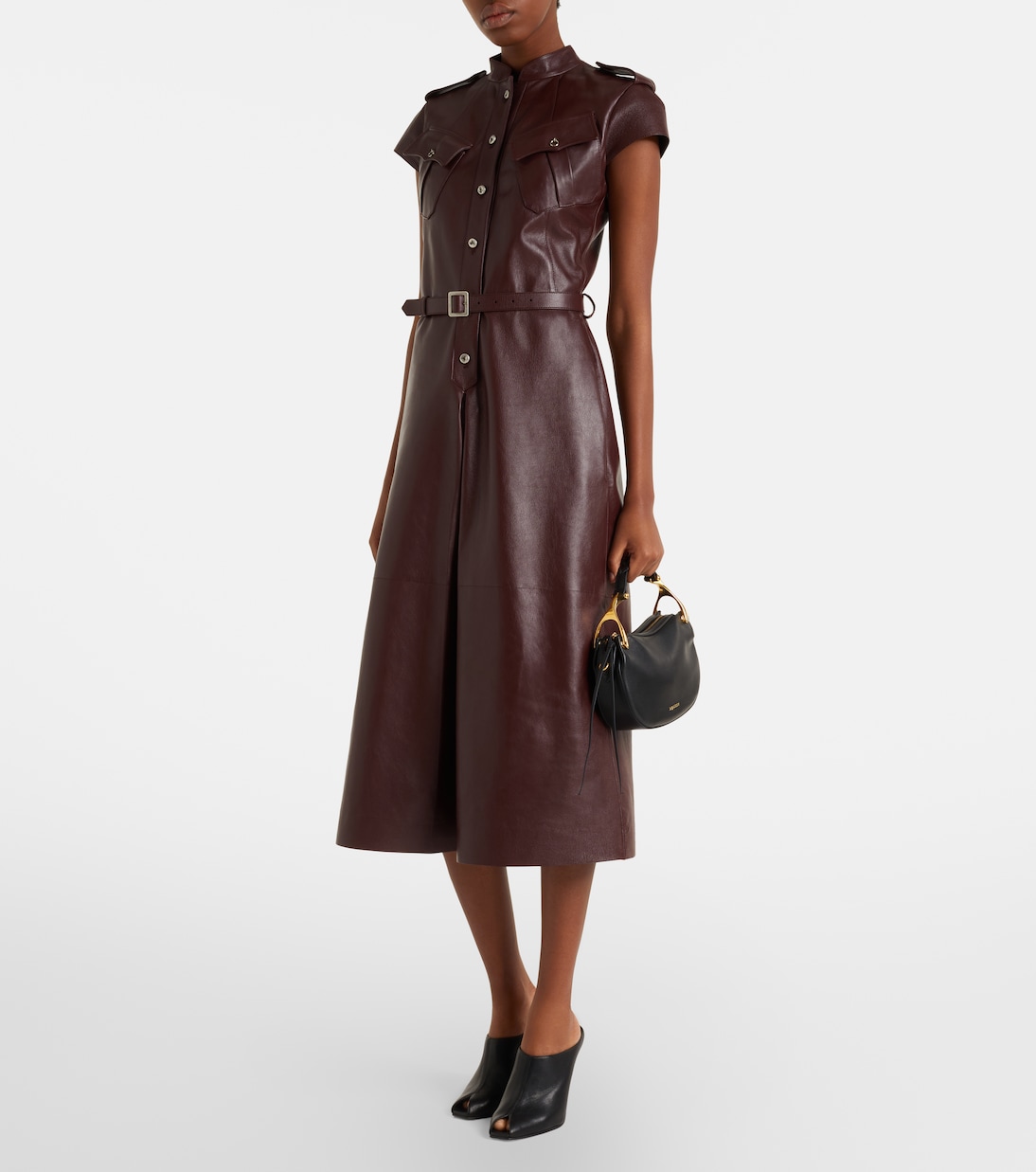 Wishbone Mini leather top-handle bag | McQueen