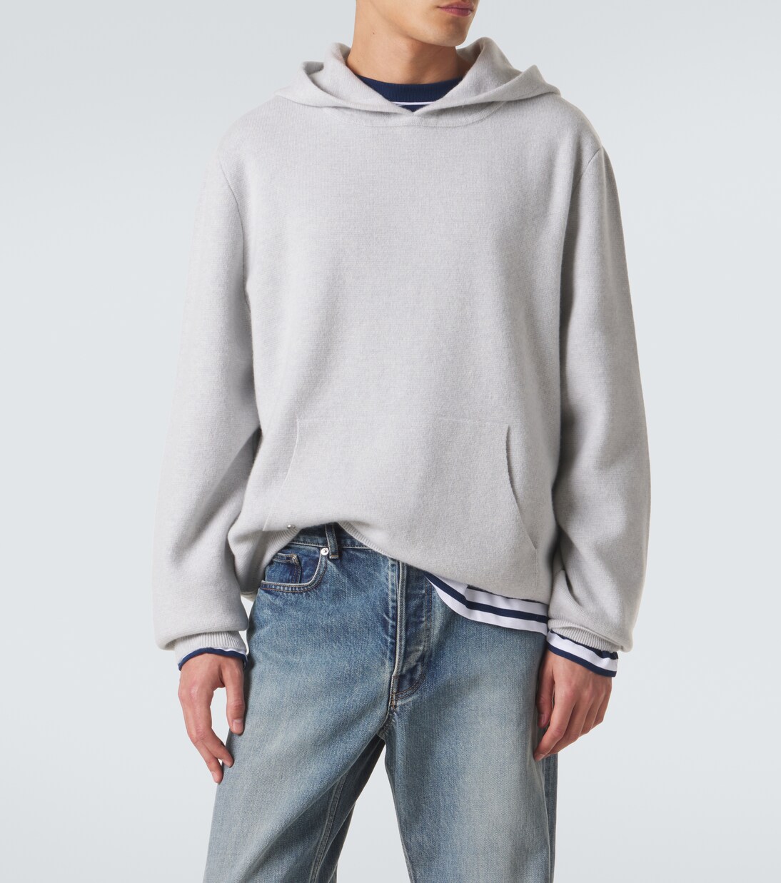 Cashmere hoodie with quartz | God's True Cashmere