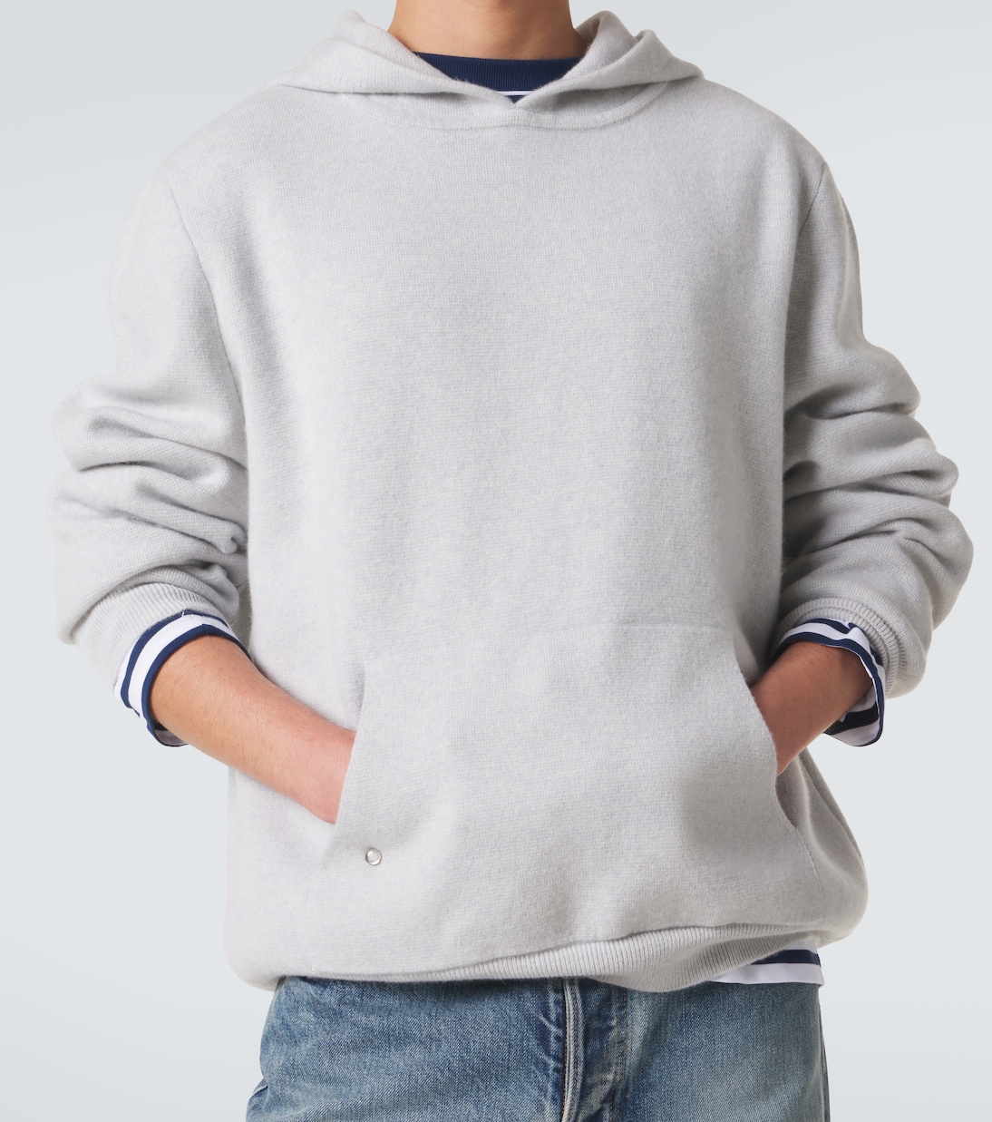Cashmere hoodie with quartz | God's True Cashmere